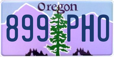 OR license plate 899PHO