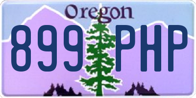 OR license plate 899PHP
