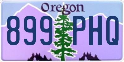 OR license plate 899PHQ