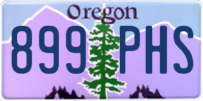 OR license plate 899PHS