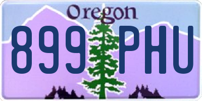 OR license plate 899PHU
