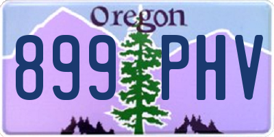 OR license plate 899PHV