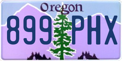 OR license plate 899PHX