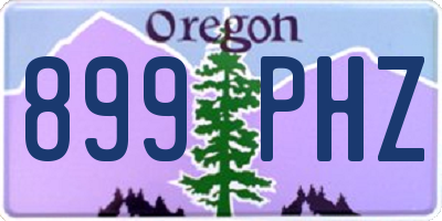 OR license plate 899PHZ