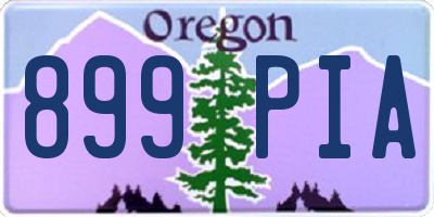 OR license plate 899PIA