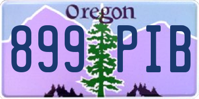 OR license plate 899PIB