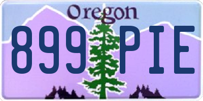 OR license plate 899PIE