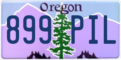 OR license plate 899PIL