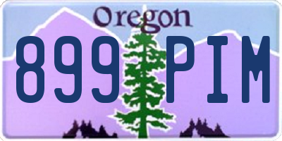 OR license plate 899PIM