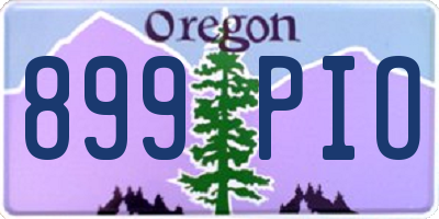 OR license plate 899PIO