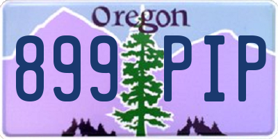 OR license plate 899PIP