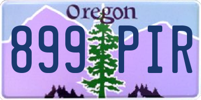 OR license plate 899PIR