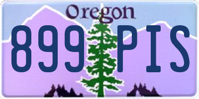 OR license plate 899PIS