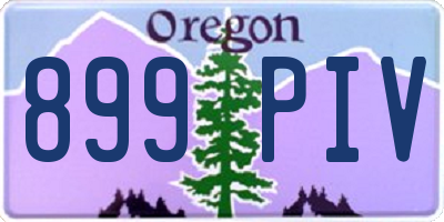 OR license plate 899PIV