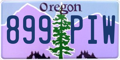 OR license plate 899PIW