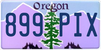 OR license plate 899PIX