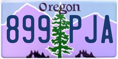 OR license plate 899PJA