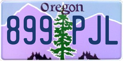 OR license plate 899PJL