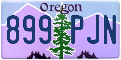 OR license plate 899PJN