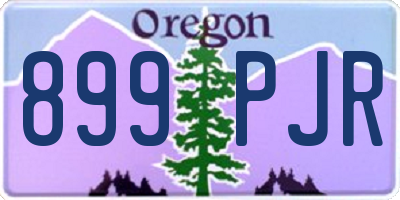 OR license plate 899PJR