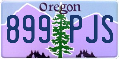 OR license plate 899PJS