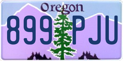 OR license plate 899PJU
