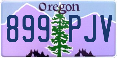 OR license plate 899PJV