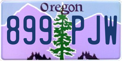 OR license plate 899PJW