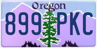 OR license plate 899PKC