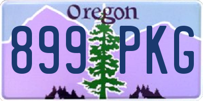 OR license plate 899PKG