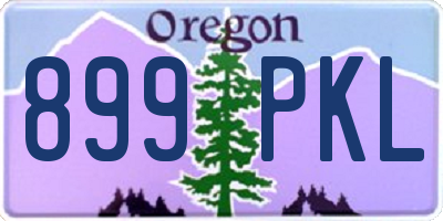 OR license plate 899PKL