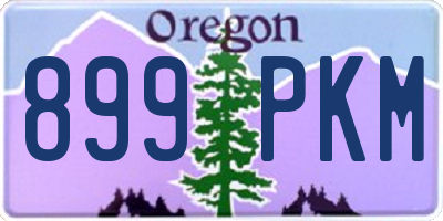 OR license plate 899PKM