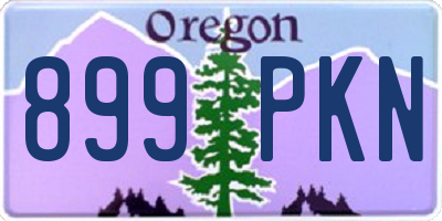 OR license plate 899PKN