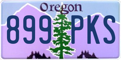 OR license plate 899PKS
