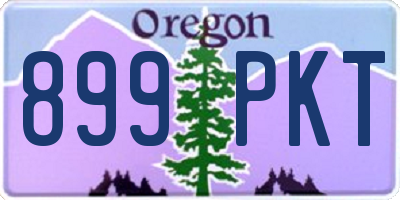 OR license plate 899PKT