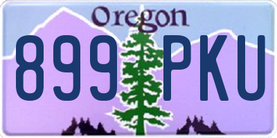 OR license plate 899PKU