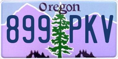 OR license plate 899PKV