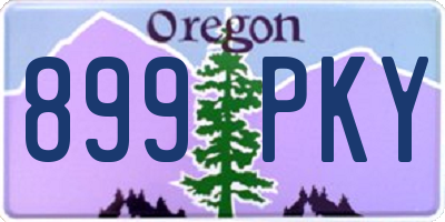 OR license plate 899PKY