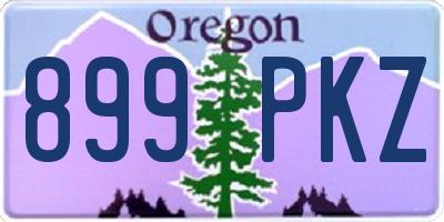 OR license plate 899PKZ