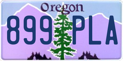 OR license plate 899PLA