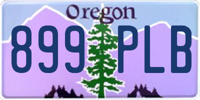 OR license plate 899PLB