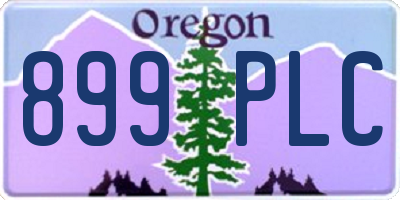 OR license plate 899PLC