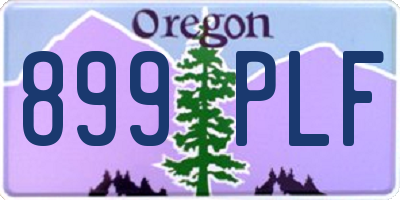OR license plate 899PLF