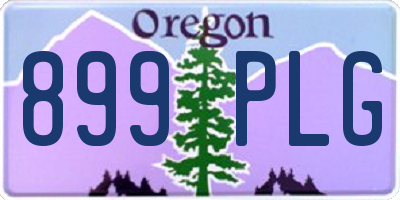 OR license plate 899PLG