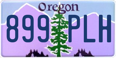 OR license plate 899PLH