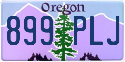 OR license plate 899PLJ