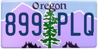 OR license plate 899PLQ