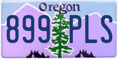 OR license plate 899PLS