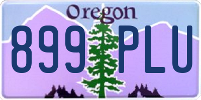 OR license plate 899PLU