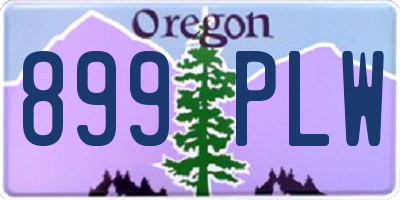 OR license plate 899PLW